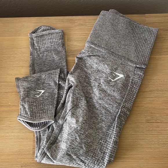 Gymshark Vital rise seamless leggings SMALL smokey gray marl - Picture 2 of 6
